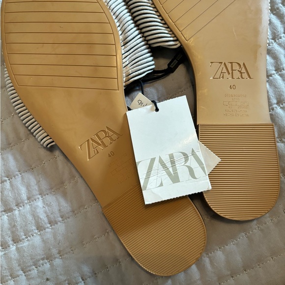 NWT Zara Striped sandals - Picture 7 of 8
